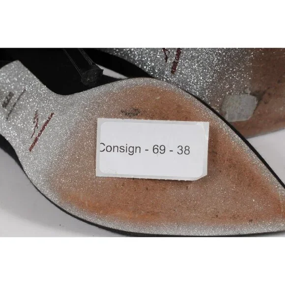 Rene Caovilla Womens Crystal Sock Boots US 7.5 EU 37.5 Black Pointed Toe Pumps